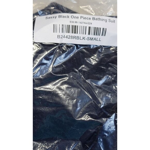 White Birch Swimsuit Black Sassy Open Back One Piece Womens Size Small New - Picture 9 of 9